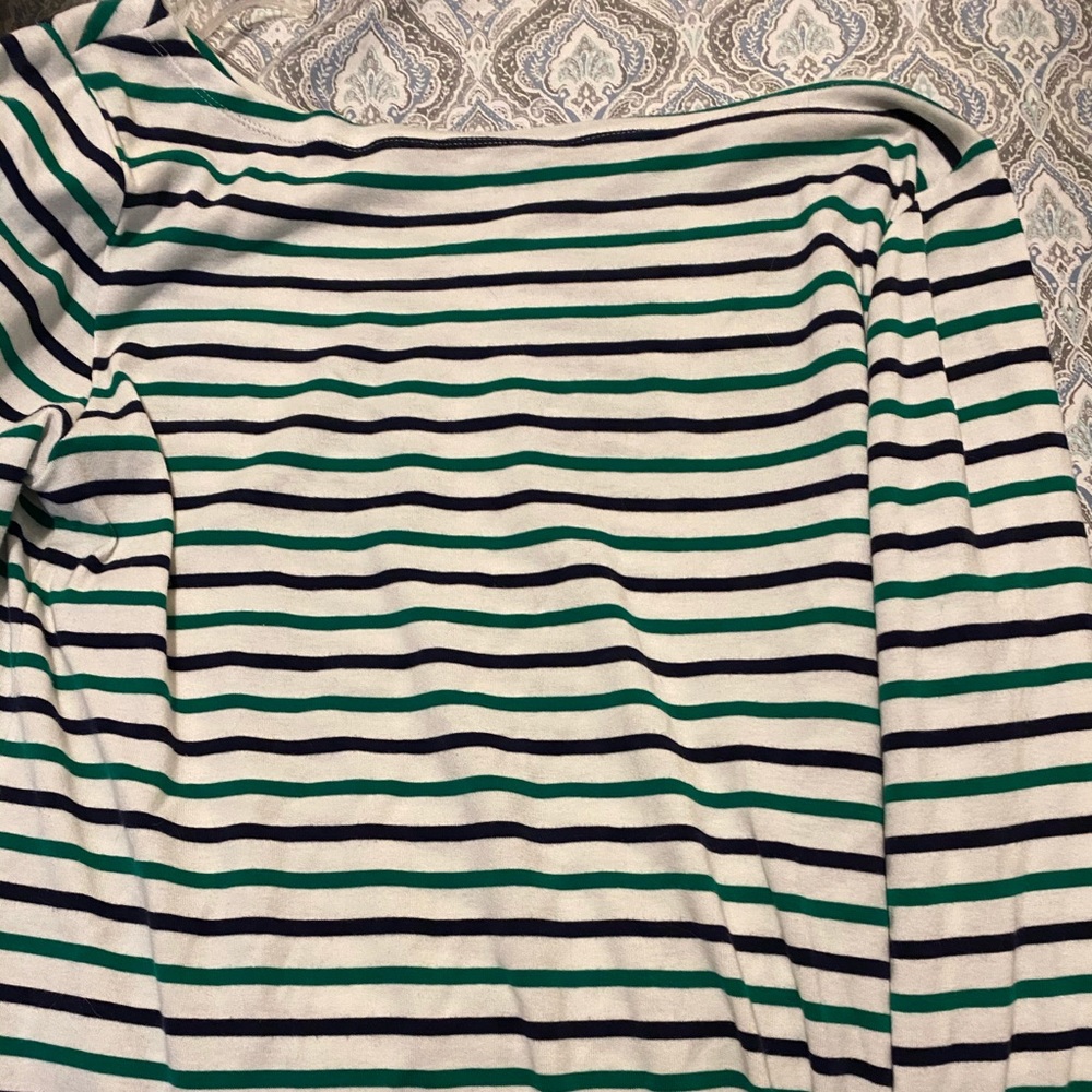 XL Gap striped boat neck top